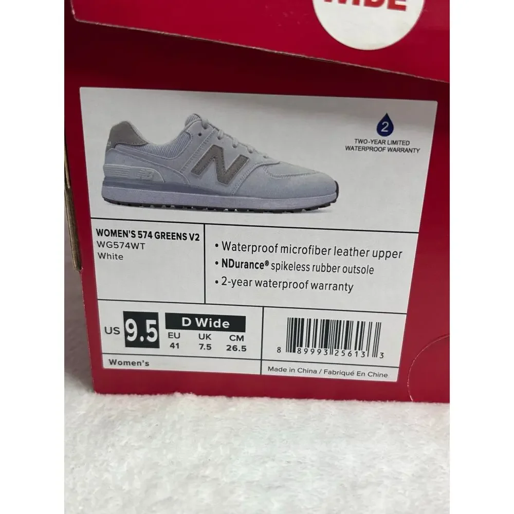 New Balance Women’s spikeless golf White 574 Greens V2 (US Size 9.5) NIB